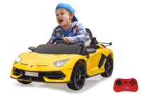 JAMARA-460689-Ride-on Lamborghini Aventador SVJ gelb 12V