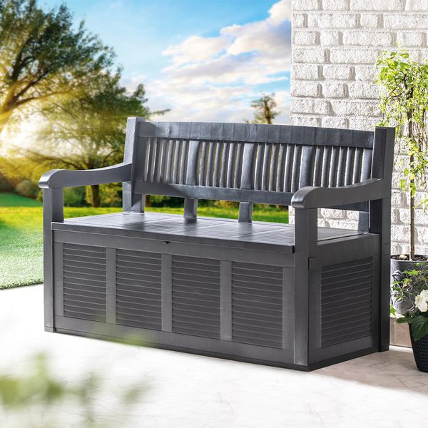 Sitztruhe Truhenbank "Salzburg" - Anthrazit