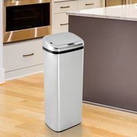 Mülleimer Automatik mit Sensor Abfalleimer Küche Edelstahl 50/68L Silber