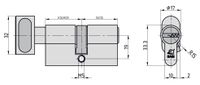 Profil-Knaufzylinder - V55 30/30 mm - Gleichschließend Nr. 21