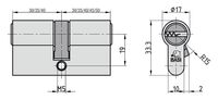 Profil-Doppelzylinder - V55 30/30 mm - Gleichschließend Nr. 21