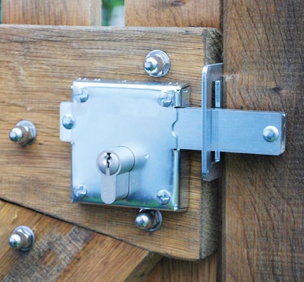 Aufschraub-Torschloss - ATS 80 - Lochung: PZ - Holztore - 6-tourig - Dorn: 39 mm - R/L