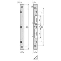 Sicherheitswinkelschliessblech - SWS 955M - verzinkt - käntig - 300x25x25x3 mm - R/L
