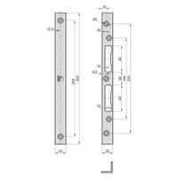 Sicherheitswinkelschliessblech - SWS 955 - verzinkt - käntig - 300x25x25x3 mm - R/L