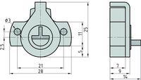 Einbausicherung für Einsteckschlösser - ES 12S - für Einsteckschlösser - 3 Schlüssel