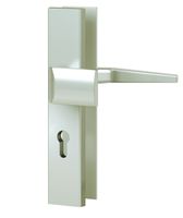 Vollmaterial-Schutzbeschlag - Alu F2 - Wechsel-Garnitur - Lochung: PZ - 92/10 mm - eckig