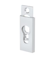 Schutz-Schieberosette - eckig - Alu weiß - 6 mm