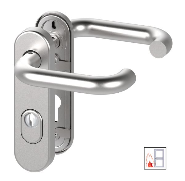 FS-Drücker-Schutzbeschlag - SB/FS 2200K - ES1 - ZA - Kurzschild rund - Edelstahl