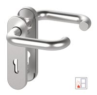 FS-Drücker-Schutzbeschlag - SB/FS 2200K - ES1 - ZA - Kurzschild rund - Edelstahl