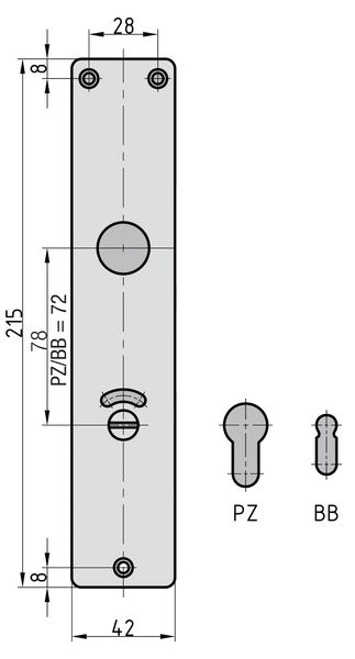 ZT-Langschildpaar - Buntbart-Lochung - Alu F2