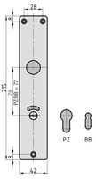 ZT-Langschildpaar - Buntbart-Lochung - Alu F1