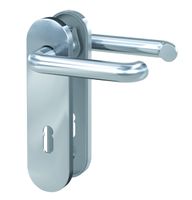 Kurzschild-Drücker-Garnitur - ZB 3800 - Edelstahl - Lochung: Buntbart
