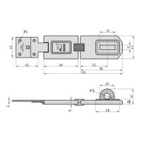 Sicherheitsüberfalle - 155 mm - 1 Gelenk - glanzverzinkt
