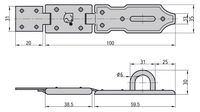 Sicherheitsüberfalle - 100 mm - 1 Gelenk - galnzverzinkt