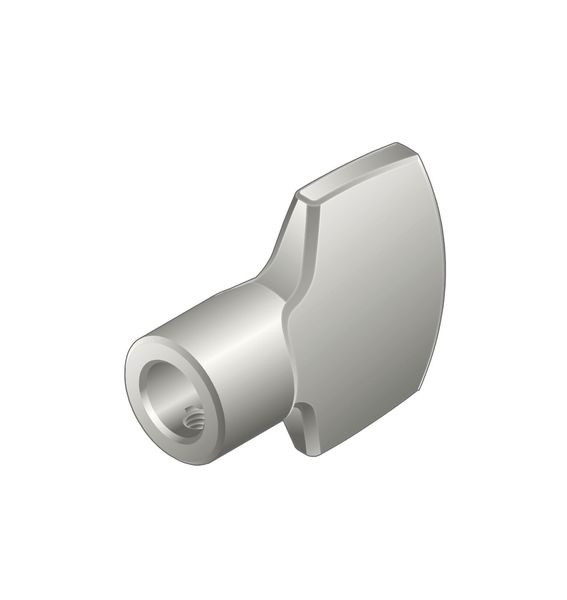 Knaufteil - V50/55 - D-Form, matt vernickelt