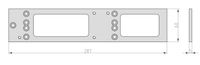 Montageplatte silber - für Türschließer TS4000/TS5000
