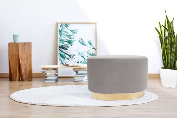 Hocker Nano 410 Hellbraun / Grau