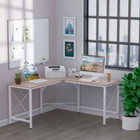 Computertisch L-Form Eckschreibtisch Winkelschreibtisch MDF Natur 150 x 150 x 76 cm