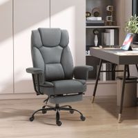 Bürostuhl Chefsessel Computerstuhl höhenverstellbar mit Fußstütze 360° PU 68 x 80 x 120–126 cm