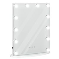 Hollywood Spiegel mit Beleuchtung, Schminkspiegel für Schminktisch,Theaterspiegel Kosmetikspiegel mit Licht 3 Farbtemperatur, mit USB 12 LED Licht
