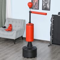 Boxsack Stehend 205cm Boxstand Standbox-Trainer Boxhandschuhe Rot