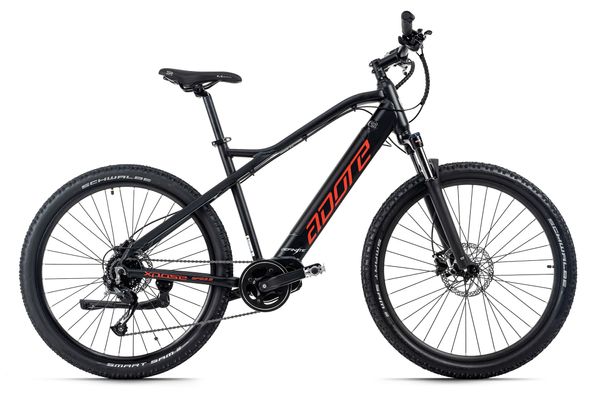 Alu MTB Pedelec 27,5'' Xpose E-Bike Mittelmotor Schwarz-Rot 250 Watt Li-Ion 36V/14 Ah/504 Wh 9 Gänge