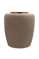 Vase Art Deco 125 Taupe / Gold