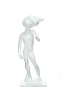 Skulptur Kenya 310 Weiß