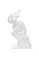 Skulptur Kenya 110 Weiß