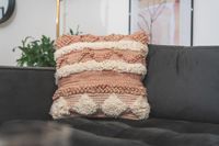 Kissen Bohist 225 Rosa / Creme 45cm x 45cm