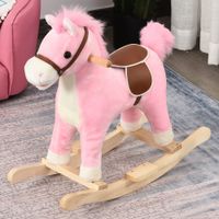 Kinder Schaukelpferd Baby Schaukeltier Pferd für 36-72 Monate Rosa