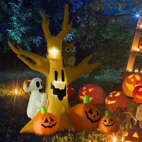 Halloween Aufblasbar Spukbaum Aufleuchtend Kürbis Geist Spukgespenst Deko