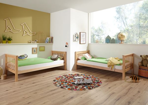 Etagenbett Kick Buche massiv natur lackiert