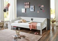 Einzelbett Elsa 90 x 200 MDF weiß lackiert