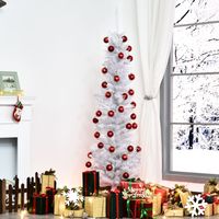 Weihnachtsbaum Tannenbaum mit Kunststoffständer 390 Spitzen Weiß