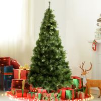 Künstlicher Weihnachtsbaum 2,1 m Christbaum Tannenbaum 505 Äste Dichte Zweige einfacher Aufbau Authentischer Christbaum mit Metallständer PET Metall Grün Ø90 x 210 cm
