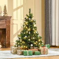 Weihnachtsbaum Tannenbaum mit Deko 80 LEDs 307 Spitzen Ø75 x 120H cm
