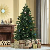 künstlicher Weihnachtsbaum 1,8 m Christbaum Tannenbaum PVC PE Metall Grün Ø90 x 180 cm