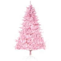 Künstlicher Weihnachtsbaum 1,5 m Christbaum mit abnehmbarer und faltbarer Basis Tannenbaum einfacher Aufbau 576 Äste flammhemmend automatisch PVC Rosa Ø75 x 150 cm