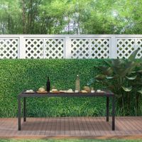 Gartentisch Aluminium Tisch Garten Terrasse Holz-Kunststoff WPC Non-Wood schwarz