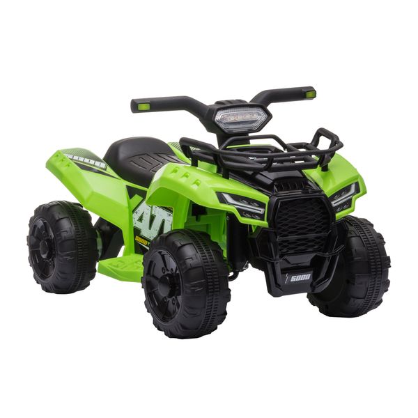 Mini Elektro-Quad Kinder Elektro ATV Kinderwagen LED Frontlicht Kinderfahrzeug Kindermotorrad Elektroquad für 18-36 Monate Kinder Metall PP-Kunststoff Grün 66 x 44 x 42 cm