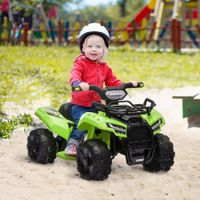 Mini Elektro-Quad Kinder Elektro ATV Kinderwagen LED Frontlicht Kinderfahrzeug Kindermotorrad Elektroquad für 18-36 Monate Kinder Metall PP-Kunststoff Grün 66 x 44 x 42 cm