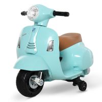 VESPA Elektromotorrad Kindermotorrad Elektrofahrzeug 18-36 Monate 3 km/h LED-Licht Sound PP-kunststoff Metall Grün 66,5 x 38 x 52 cm