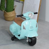VESPA Elektromotorrad Kindermotorrad Elektrofahrzeug 18-36 Monate 3 km/h LED-Licht Sound PP-kunststoff Metall Grün 66,5 x 38 x 52 cm