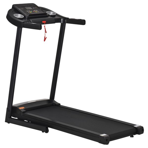 Laufband Klappbar elektrisch 500 W 1-12 km/h LED-Display Schwarz 134 x 60 x 118 cm