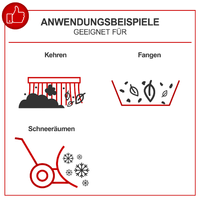 Kehrmaschine SC2200PE mit Sammelbehälter und Schneeschild