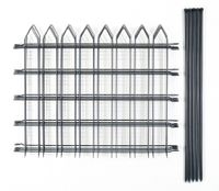 Zaun-4er Set, ca. 1000 x 800 mm - Grau, 21FS03