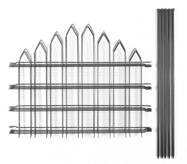 Teichzaun 4er Set, -ca.1000x800mm - Grau, 21FS05