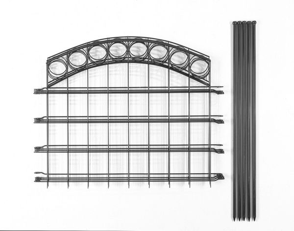 Teichzaun 4er Set, -ca.1000x800mm - Grau, 21FS07