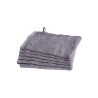 Waschhandschuhe "Korfu" - 6er-Set, Silbergrau